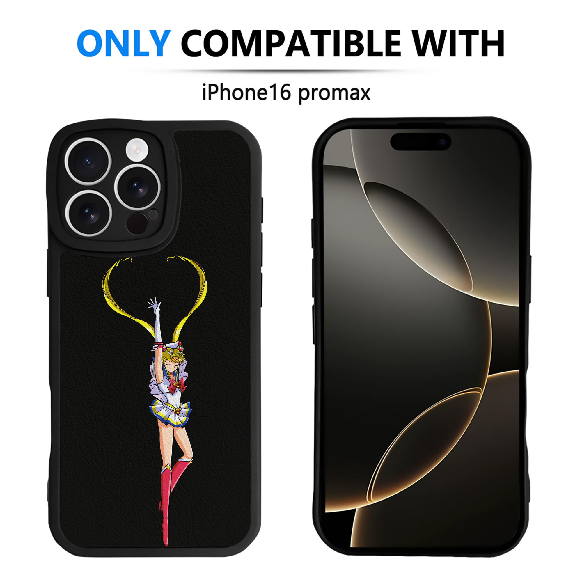（画像用） 美少女戦士セーラームーン 月野 うさぎ つきの うさぎ Sailor Moon Tsukino Usagi 【iPhone 16シリーズ対応】シリコンスマホケース（レザー調） 材質：シリコン